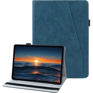 LORANKA-Coque pour Samsung Galaxy Tab A 10.1 2019 (SM-T510/T515), Housse PU Cuir avec Support Fonction & Fentes Cartes, Flip Cover Tablette Protection &Eacute;tui pour Galaxy Tab A 10.1, Bleu - Neuf