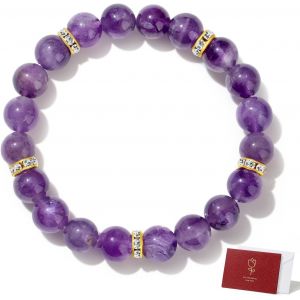 Eryi-10mm Bracelet Pierre Naturelle Femme Pierre Precieuse Bracelet Perle Bijoux Cadeau Femme - Neuf