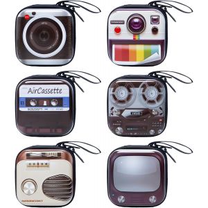 CAUC-6 Pièces Petit Porte Monnaie pour Enfant Vintage Porte-Monnaie en Fer Blanc Mini Pochette Monnaie Carré Sac à Monnaie Portable avec Fermeture Eclair pour Fille Garçon Femmes - Neuf