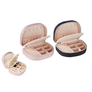 Lot De 2 &Eacute;tuis De Rangement De Voyage &Agrave; Double Couche Pour Boucles D'oreilles Et Accessoires - Neuf