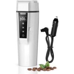 Bouilloire Electrique De Voiture 12V Et 24V, Bouilloire Electrique De Voyage Voiture 450Ml, Bouilloire De Voiture Et Camion Allume Cigare, Arr&ecirc;t Automatique De S&eacute;curit&eacute;,Acier Inoxydable - Neuf