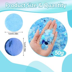 Lot de 6000 confettis bleus ronds - Pour anniversaire, mariage, d&iquest;&iquest;coration de f&iquest;&ordm;te - Neuf