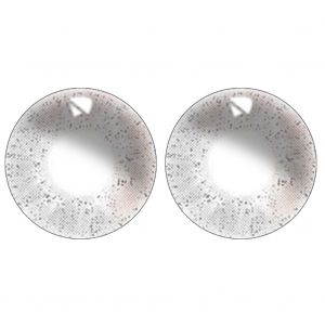 Lot De 2 Lentilles De Contact Colorees 14,2 Mm, Lentilles Cosmetiques Annuelles, 0 Degre, Grises - Neuf