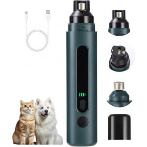 Kalanka-Lime À Ongles Chien, Réglable 5 Vitesses,Lime Griffe Chien Electrique Avec Lumières Led,Lime À Ongles Électrique Pour Chat Et Chien,Convient Aux Chiens/Chats De Grande,Moyenne Et Petite Taill - Neuf