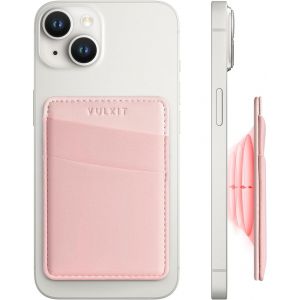 CAUC-Portefeuille Magsafe Compatible avec S&eacute;rie iPhone 15/14/13/12, Porte-Cartes RFID Lycra Extensible avec Aimant MagSafe - Neuf