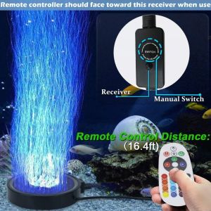 Lumières Led À Bulles Pour Aquarium, Disque À Air Télécommandé, Avec - Neuf