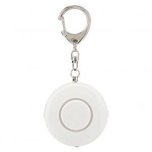 Porte-cles portable 2 en 1, mini lampe torche LED, alarme personnelle de securite 13 dB pour femmes (blanc) - Neuf