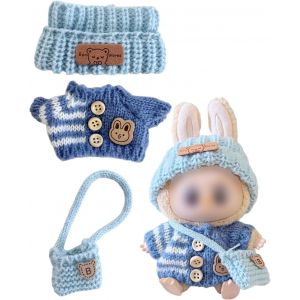 KALANKA-Vêtements de poupée en Peluche,Peluche Ensemble Sweat à Capuche,Poupées Vêtements,Poupées Pull À Capuche, Tenue Stylée, S'applique à 17 cm L-b-b-3.0 Plush Doll - Neuf