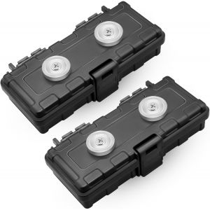 2pcs Magnetic Key Holder Under Car,Hide A Magnetic Car Key Box,Magnetic Key Box Replacement For Under Car,Double Strong Magnet Key Box - Neuf