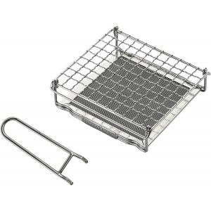 Campingmoon Us-1615 Grille-Pain De Camping Pour Cuisinière À Gaz, Grille De Feu, En Acier Inoxydable 304, Avec Fourchette Anti-Brûlure, Taille Moyenne - Neuf