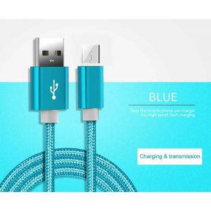 Eskal-Câble De Chargement Usb Vers Type C 5a, Câble De Données En Nylon Pour Iphone Xiaomi Huawei Samsung Oppo Poco Type C,Sky Blue,0.25m For Iphone - Neuf