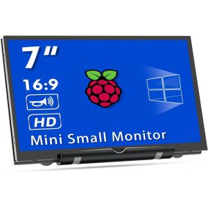 lbgwp60-Écran Raspberry Pi De 7 Pouces 800X480 Hdmi Petit Écran Lcd Avec Deux Haut - Parleurs Pour Raspberry Pi 4/3/2/00/B/B + Win11/10/8/7 (Non Tactile) - Neuf