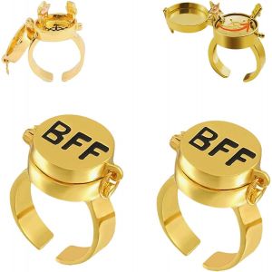 Kahfl-Bague En Pierre Avec Cristaux De Zirconium-Anneaux Ouverts-Eternity Rectangle,Corne - Neuf