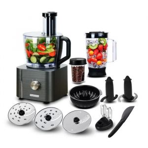 Robot multifonction ,robot culinaire,1100 W,11 en 1,hachoir,raper,mixer, presse-agrumes, café, bol de 3,2 L, énergétique A+++ - Neuf