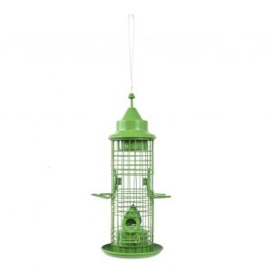 HJLIAN Mangeoire automatique a oiseaux suspendue en metal pour jardin exterieur, cour, terrasse, fournitures S?: 39 x 15,5 cm - Neuf