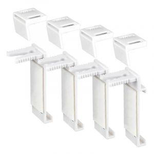 4 Pcs Support De Pince D'installation Facile Sans Perçage Support Réglable En Plastique - Neuf
