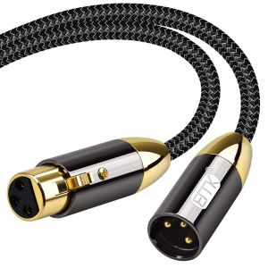ASFASFq-EMK Câble XLR 3 Broches Câble de Microphone Mâle à Femelle Câble Audio 3 Broches XLR Jack Ettector Câble égaliseur pour Mélangeur Haut-parleur Microphone (1,5 m) - Neuf