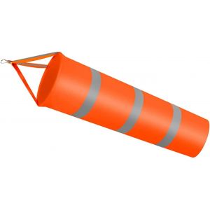 Mevronisshop-Chaussette Coupe-Vent Pour Mesure Du Vent Avec Ceinture Réfléchissante, En Nylon Résistant Aux Intempéries (Orange, 80 Cm) - Neuf