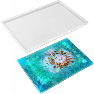 Moule Resine Epoxy Plateau Rectangulaire, 30 X 20cm Moule Plateau En R&eacute;sine Silicone, Moule Resine Dessous De Verre, Convient Rravaux Bricolage, Assiettes &Agrave; Fruits, Assiettes &Agrave; Collation - Neuf