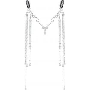 Kal-Chaîne De Tête Pour Femme - Bijou De Tête - Bijou De Cheveux Pour Femme - Bijou De Tête De Fée - Bandeau En Cristal - Long Pompon - Neuf