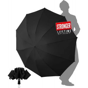 Parapluie Pliant Invers&eacute; Compact - Parapluies De Voyage Portables Pour La Pluie, Parapluie Homme Automatique Resistant Vent, - Neuf