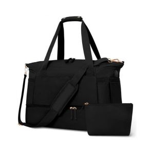 Sac De Sport Polyvalent Avec Poche Humide Et Compartiment &Agrave; Chaussures - Parfait Pour Les Voyages, Les Escapades De Week-End Et L'utilisation Quotidienne ! - Neuf