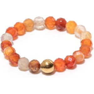 V&eacute;ritable Bague En Pierre Naturelle Avec Perle En Or - Bague Pour Femmes Et Hommes - Avec Certificat D'authenticit&eacute; - Neuf