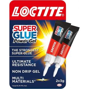 Super Glue Gel Instant Super Glue - Colle transparente multi-usages pour r&eacute;parations de qualit&eacute; sup&eacute;rieure - Transparent - Facile &agrave; utiliser - 2 x 3 g - Neuf