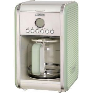 Vintage Machine À Café Americano 1342, Cafetière Filtre, Carafe En Verre Trempé, Jusqu'À 12 Tasses, Minuteur 24 Heures, Arrêt Automatique, Anti-Gouttes, Capacité 1.5 L, 2000W, Vert - Neuf