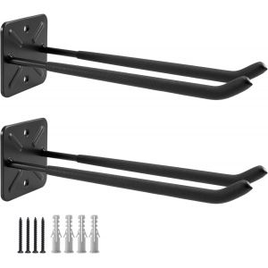 Ulteronixshop-Crochets de garage, support mural, organisateur de barre, organisateur d'outils lourds, crochets de rangement de garage pour outils de jardinage, outils de jardin (2 pi&egrave;ces) - Neuf
