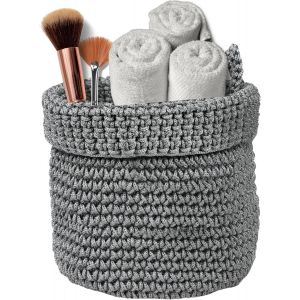 Eryi-Paniers De Rangement Boîtes De Rangement Organisateur Décoratifs Panier En Tissu Pour Petits Objets Serviettes Et Articles De Toilette 1 Pc 14x14 Cm - Neuf