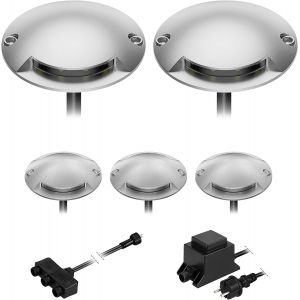 Lampe Led De Sol En Saillie Bunda, 1 Flamme, Pour L'extérieur, Carrossable, Blanc Froid, 5 Pièces[Amp748220] - Neuf