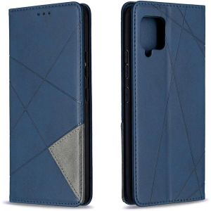 Mdy-Coque Pour Samsung Galaxy A42 5g, Housse Portefeuille En Cuir Etui De Protection Avec Slim Tpu Silicone Bumper Antichoc Magnétique Flip Case, Porte Cartes Avec Fonction Support Cover (Bleu) - Neuf