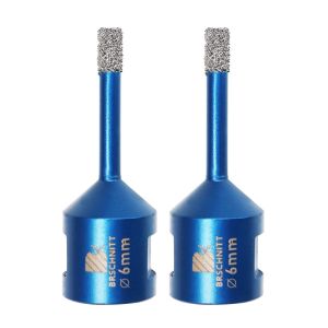 YEMAESRE-Forets Carrelage Diamant 6Mm-2 Pièces Brasé Sous Vide Et Trépans Avec Filetage M14 Pour Perçage À Sec En Porcelaine Carrelage Granit Marbre - Neuf