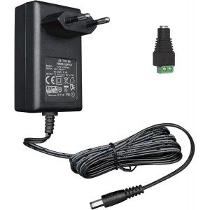 KALANKA-Adaptateur secteur 12V 2A/2000mA, AC 100-240V 50/60Hz vers DC 12V 2A/2000mA 24W chargeur mural avec prise DC, c&acirc;ble 1.8m 20AWG pour une utilisation stable et flexible - Neuf