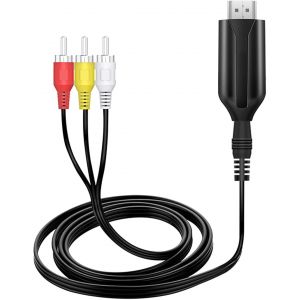 Interface Multimédia Hd Vers Convertisseur,Prend En La Sortie Pal/Ntsc,Pour 360,Ps3,Lecteur Dvd,Pour Wii,Interface Multimédia Hd Vers Adaptateur Tv Plus - Neuf