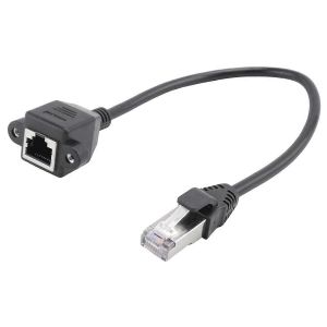 C&acirc;ble d'extension de r&eacute;seau Ethernet LAN RJ45 m&acirc;le &agrave; vis femelle de 1 pi - Neuf