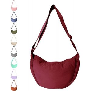 RFCBC-Sac à Croissants en Nylon Sac à Croissant pour Femmes Nylon Petit Sac Demi-lune en Velours Côtelé Sac Banane en Velours Côtelé - Neuf
