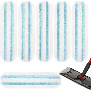 PATB-Lot de 6 housses de rechange pour balai Vileda H2Pro - En microfibre - Lavable en machine - Pour tous les sols durs (compatibles avec O-Cedar H2Pro) - Neuf
