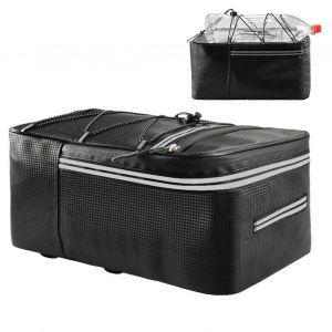 Sacoches De Velo Pour Velo Electrique, Sacoche De Selle Avec Housse De Pluie, Reflechissante Grand Volume, Noire 12 L - Neuf