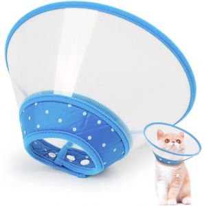 2pcs Bleu(S) Chat Cône Chien Cône Col Mou Points De Suture Après L'opération De Récupération Collier Pour Chat Chaton Chiot Chiens De Petite Taille Animaux De Compagnie, Les Animaux - Neuf