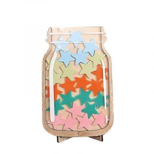 Pot de récompense pour les enfants avec des étoiles Classe Formation quotidienne Tableau de récompenses Pot de récompense de classe avec jeton - Neuf