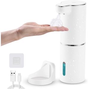 Distributeur De Savon Automatique Mural,Distributeurs De Savon Et De Lotion 300 Ml,De Lotion Sans Contact Avec Capteur Infrarouge,Dispositif Anti-Goutte Js002 Bianco - Neuf