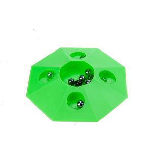 Ershi-U2013 502002 - Jeu De Billes Avec But - Couleurs Vives - 6 Billes - Diam : 22 Cm (Vert)[3116] - Neuf