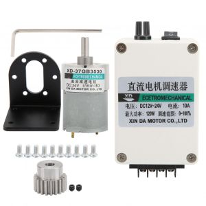 XYONG Moteur reducteur CC a faible vitesse, grande torsion, sens horaire/antihoraire, pour machine-outil CNC 24 V XD-37GB353030 tr/min - Neuf