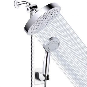 Combinaison de douche douche à main à trois fonctions support d'autocollant sans couture tuyau salle de bain ensemble de douche à jet supérieur - Neuf