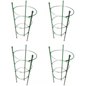 LETNERNY-Lot De 4 Supports De Fleurs Spéciaux Pour Plantes Grimpantes - Support De Pivoine - Treillis D'Intérieur - Cage En Fer - Tube En Métal Recouvert De Plastique - Neuf