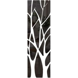 Sticker Mural Acrylique 3D Branche d'arbre Et Bulles Autocollants Miroir Muraux Décoratifs Mural Papier Peint Autocollant pour Chambre Salon Salle De Bain Décoration,135x37cm.[X41] - Neuf