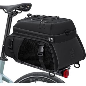 Subzonal-3 En 1 Sacoche Velo Porte Bagage Arriere 15l Imperm&eacute;able Sacoche V&eacute;lo Arri&egrave;re Avec R&eacute;fl&eacute;chissante Et Housse De Pluie Noir - Neuf