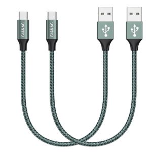 THEF-Câble USB C [0.5M, Lot de 2] 3.1A câble usb c charge rapide en Nylon Tressé Chargeur USB C Connecteur pour Samsung Galaxy S21 S20 S10 S9 S8,Note 10 9,Huawei P30 P20 P10 Mate30,Google Pixel - Neuf
